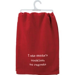 "I Ate Santa's Cookies, No Regrets" Christmas Kitchen Towel