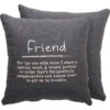 "Friend" Sentiment Pillow