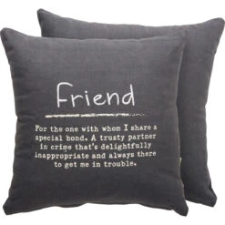 "Friend" Sentiment Pillow
