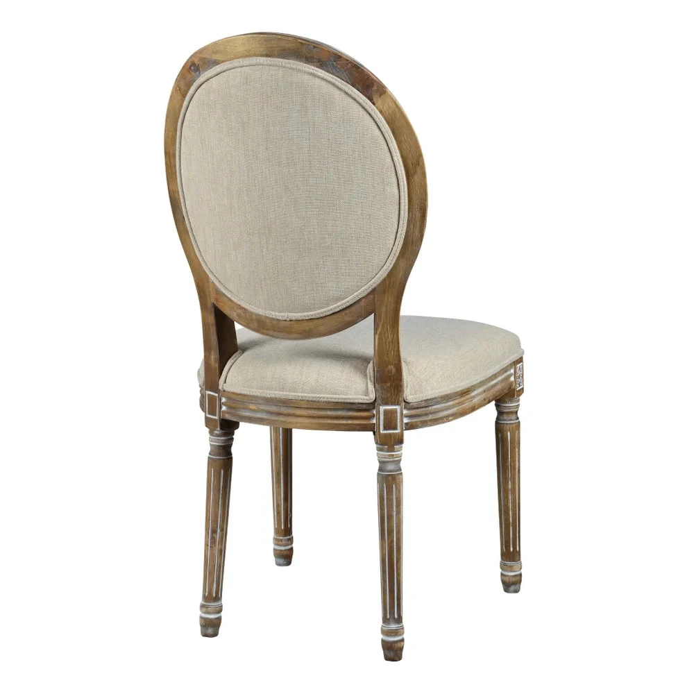 Meg Tufted Side Chair, French Linen (Pick Up Only) - Image 2