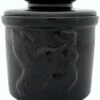 Hummingbird Butter Crock, Black By JBK Pottery