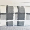 Checkered Pillow, Gray & White