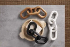 Paulownia Wood Links Decor By Mud Pie, 3 Color Options