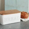 Embossed Metal Bread Box By Mud Pie