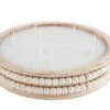 Wood Beaded Round Candle By Mud Pie