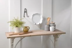 Metal Wall Hanging Display Rack With Ball Tips, Large, Black