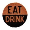 "Eat" And "Drink" Dog Pet Bowl Mat By Mud Pie