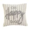 "Oh Happy Day" Tufted Throw Pillow By Mud Pie