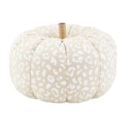 Animal Print Leopard Fabric Pumpkin By Mud Pie