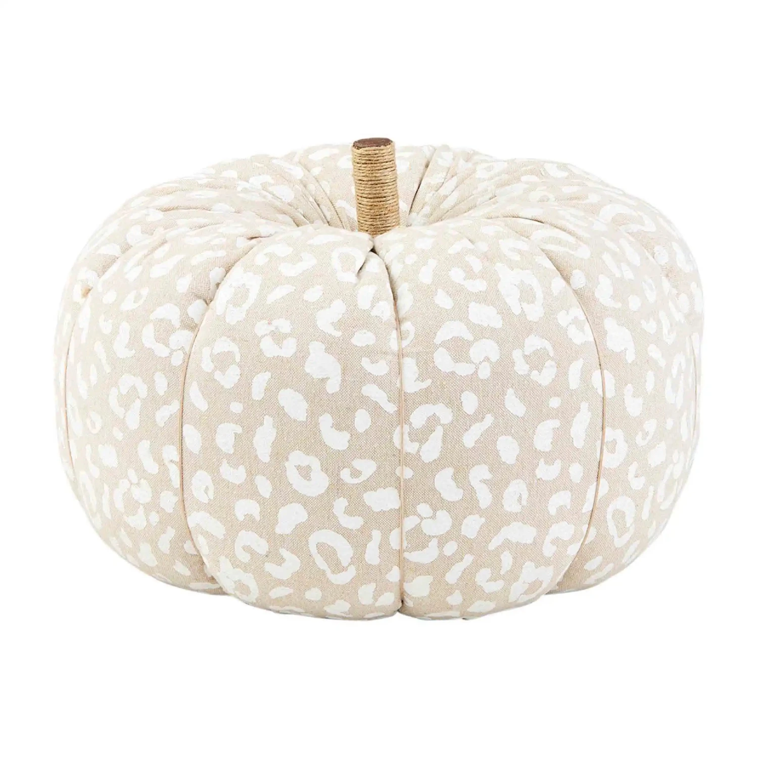 Animal Print Leopard Fabric Pumpkin By Mud Pie