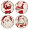 Vintage Look Santa Plate, 4 Style Options By Mud Pie (Pick Up Only)