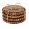 Beaded Mango Wood Coaster Set, Set Of 4 By Mud Pie