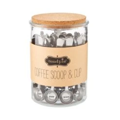 Printed Sentiment Coffee Scoop With Bag Clip Handle, 3 Style Options By Mud Pie