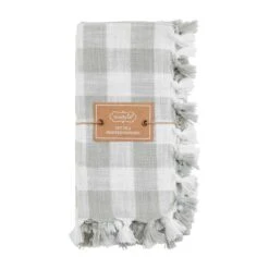 Gray Gingham Napkin, Set Of 4 By Mud Pie