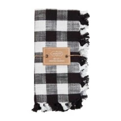 Black Gingham Cloth Napkin, Set Of 4 By Mud Pie