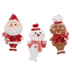Santa, Snowman Or Gingerbread Man Christmas Ornament, 3 Style Options