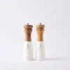 Two-Tone Wood White-Dipped Salt & Pepper Shaker Set By Mud Pie