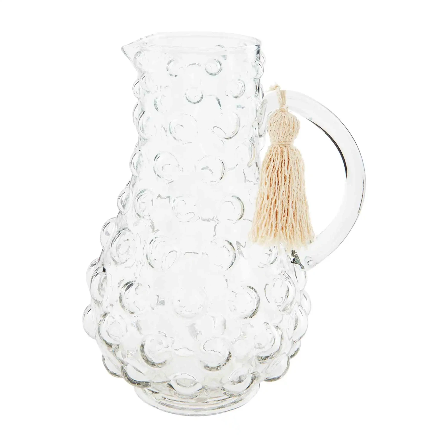 Hobnail Glass Pitcher By Mud Pie - Image 2