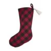 Red & Black Check Buffalo Plaid Christmas Stocking By Mud Pie