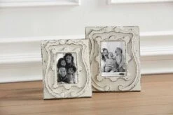 Antiqued Crest Picture Frame, 2 Size Options By Mud Pie