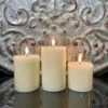 Radiance "Classic" LED Poured Candle, Simply Ivory, 3” Dia, 4 Size Options