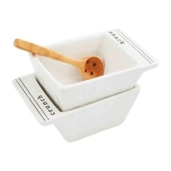 Nesting "Snack" & "Crunch" Snack Duo 3-Piece Serving Set By Mud Pie