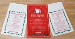 Christmas Recipe Kitchen Dish Towel, 3 Style Options