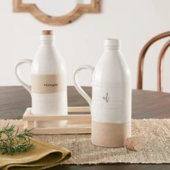 Farmstead Oil & Vinegar 3-Piece Set By Mud Pie