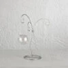 3-Arm Ornament Display Tree Stand, Silver