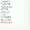 Reindeer Names Christmas Paper Cocktail Napkin Pack