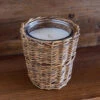 French Willow Wrapped Glass Candle, Grapefruit & Gardenia Scent By Porch View Home
