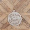"All Is Calm All Is Bright" Metal Ornament Plaque