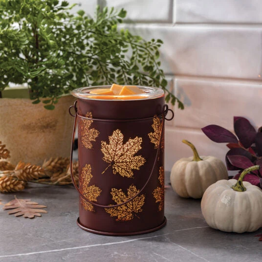 Fall Leaves Vintage Style Bulb Illumination Fragrance Wax Melt Warmer By Candle Warmers Etc