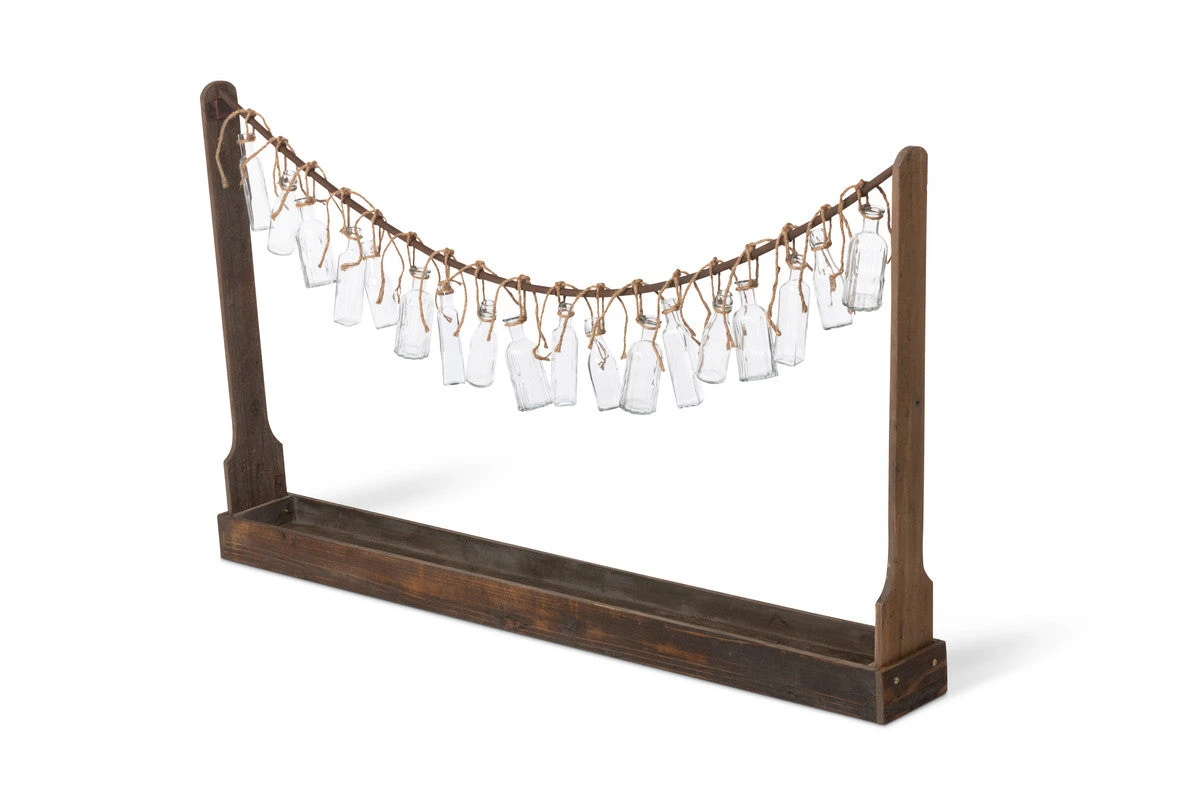 Bottle Garland Vases & Wooden Stanchion By Park Hill Collection (Pick Up Only) - Image 2