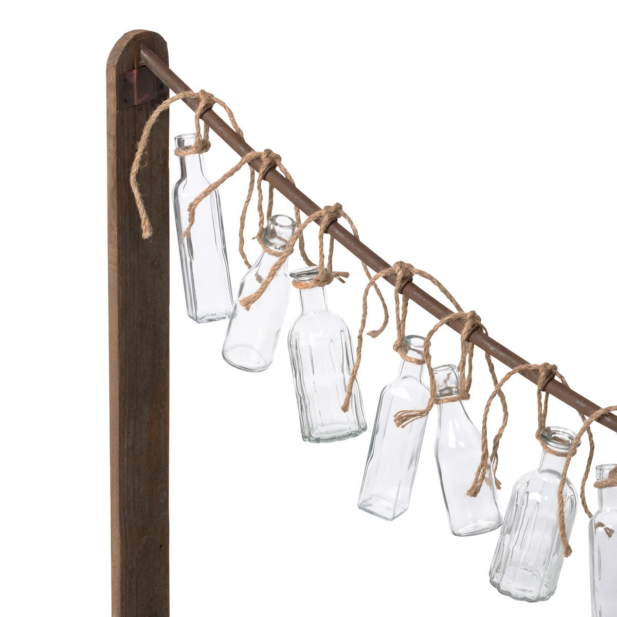 Bottle Garland Vases & Wooden Stanchion By Park Hill Collection (Pick Up Only) - Image 4