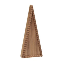 Wood Beaded Edge Tree, 3 Size Options