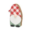 Gnome Red Buffalo Check Plaid Wood Block Sign Sitter