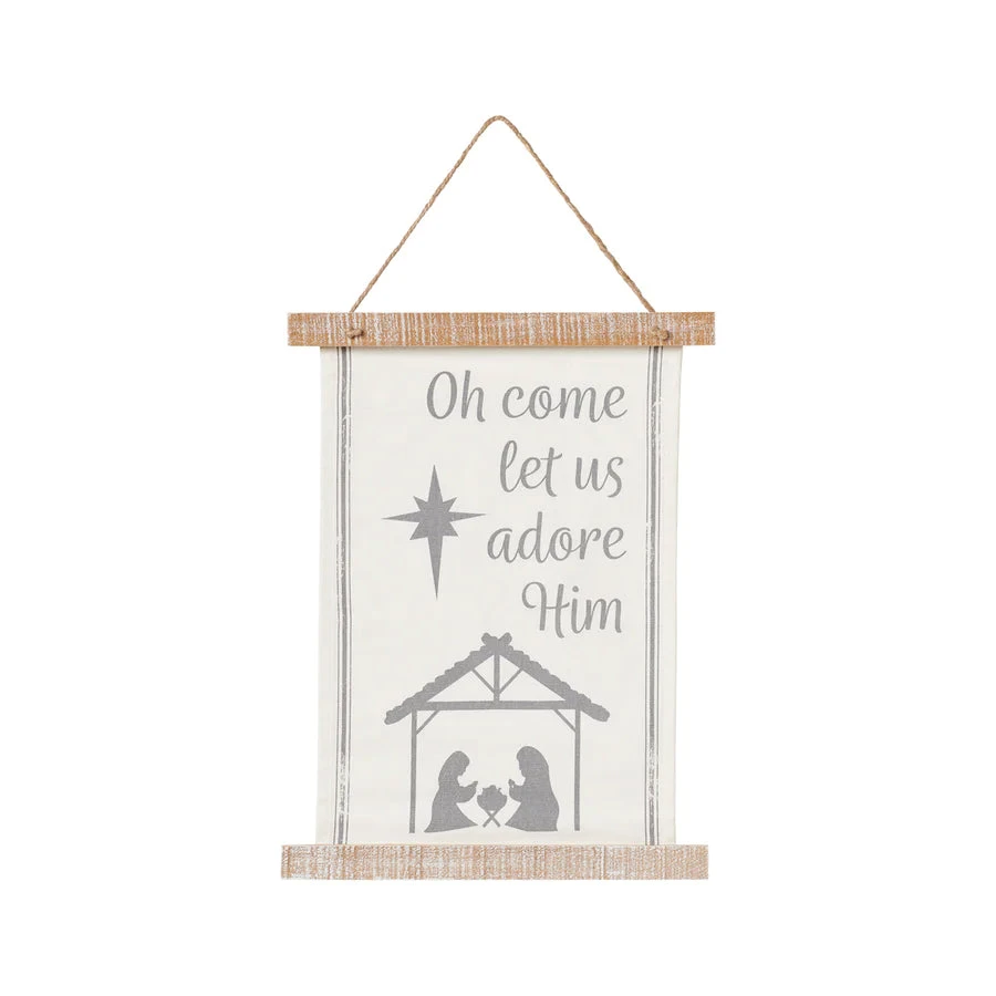 "Oh Come Let Us Adore Him" Banner