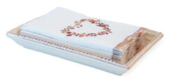 Beaded Ceramic Guest Towel Napkin Caddy Tray, Multiple Color Options