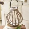 Amalfi Beaded Lantern, 13.75"