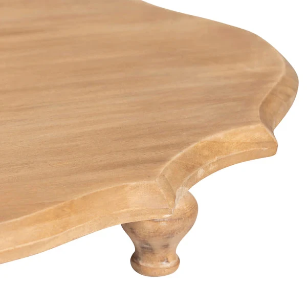 Oval Wooden Footed Serving Platform Tray, 2 Size Options By Porch View Home (Pick Up Only) - Image 3