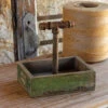 Painted Wood Folk Art Caddy With Pipe Handle By Porch View Home