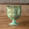 Antique French Blue Large Chalice Vase By Porch View Home