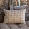 Vine Design Rectangle Pillow, Neutral Cream By Porch View Home