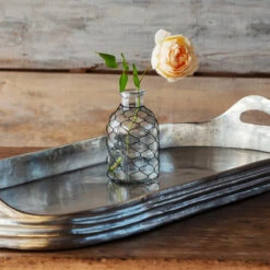 Chicken Wire Wrapped Tonic Bottle Vase By Porch View Home