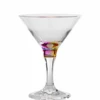 Jewel Martini Glass, Rainbow, 9 Ounce