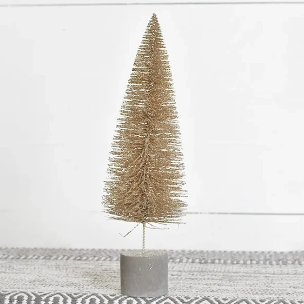Bottle Brush Tree, Champagne, 15.75"