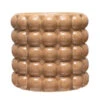 Bubble Embossed Stoneware Planter, Camel Color