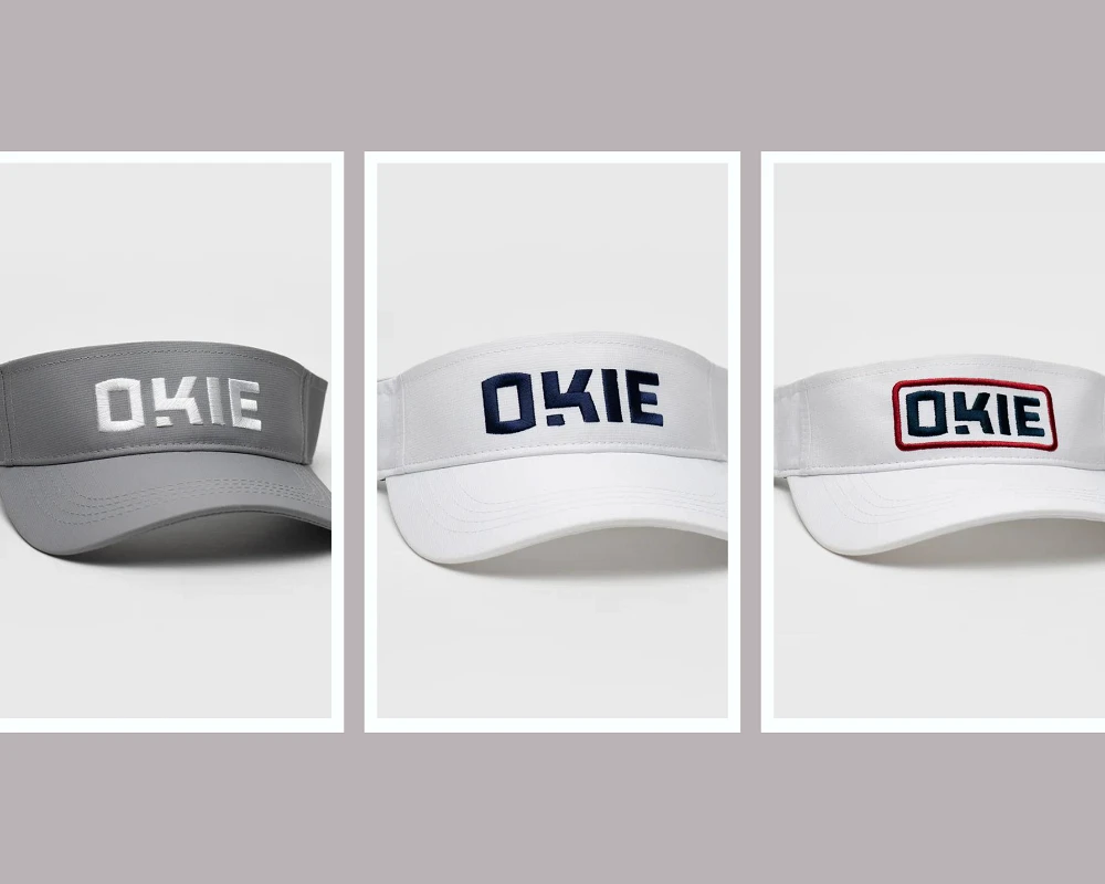 The Okie Brand Visor, JetSet Visor, Three Color Options