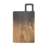 Ombre Mango Wood Cheese & Cutting Board With Handle, Black & Natural